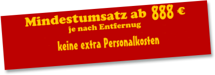 Mobilen Imbiss/ Imbisswagen oder die Burgerbude im Ruhrgebiet/ NRW oder deutschlandweit günstig für eine Party oder ein Event mieten. Mindestumsatz nur 777,- €, keine Fixkosten wie Miete oder Personalkosten, auch in der Flat Rate möglich.